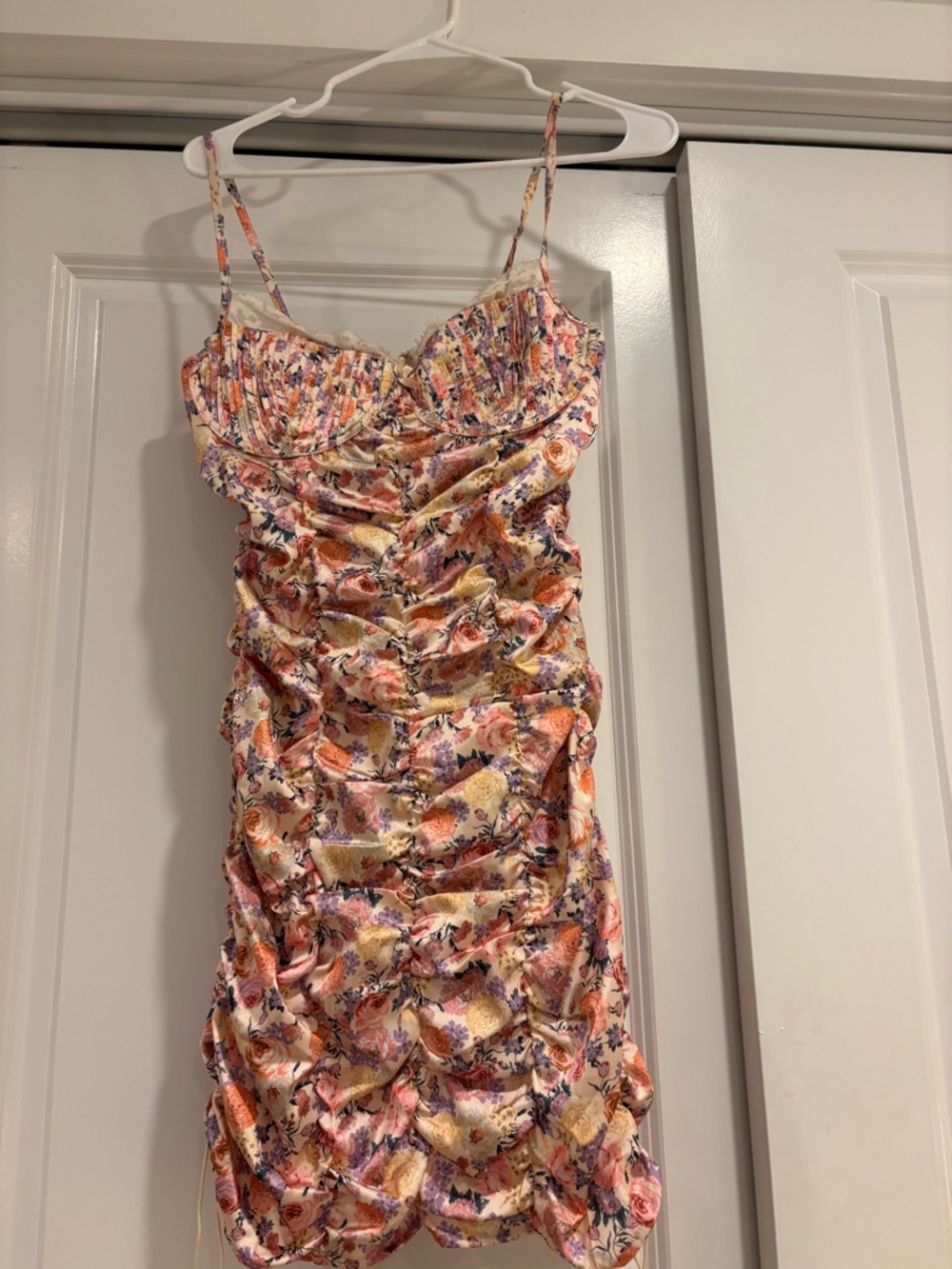 Victoria's Secret For Love & Lemons Floral Ruched Mini Dress